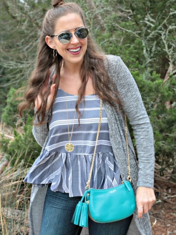 Striped Peplum