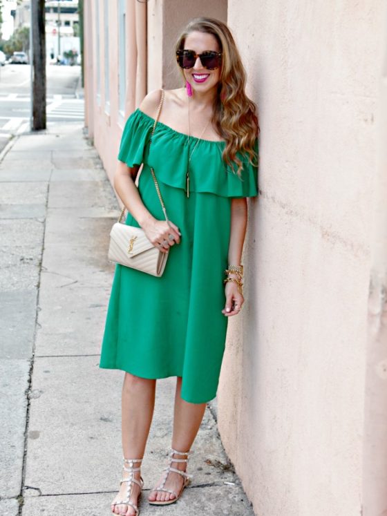 Off the Shoulder Ruffle Candy Dress